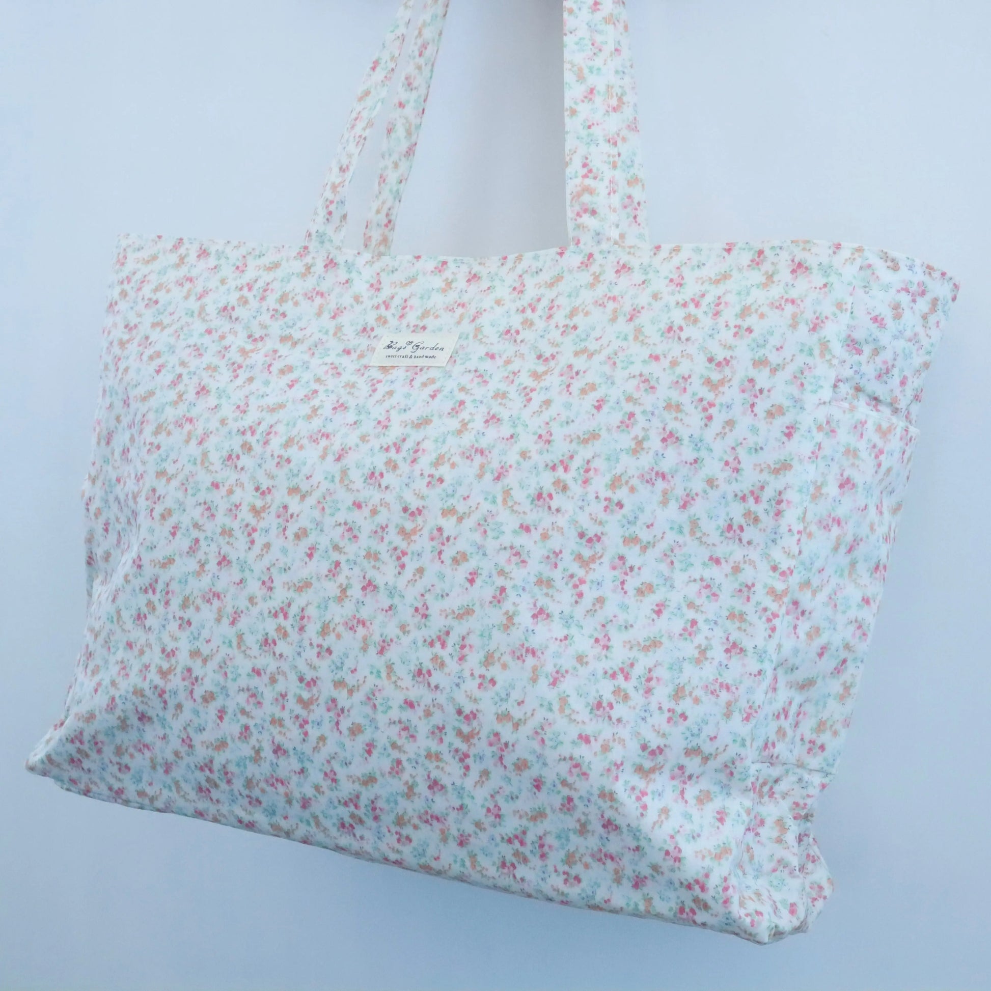 Bags Garden bolso de playa Bolso de Playa Impermeable con Bolsillos Floral Nata – Bags Garden Bags Garden