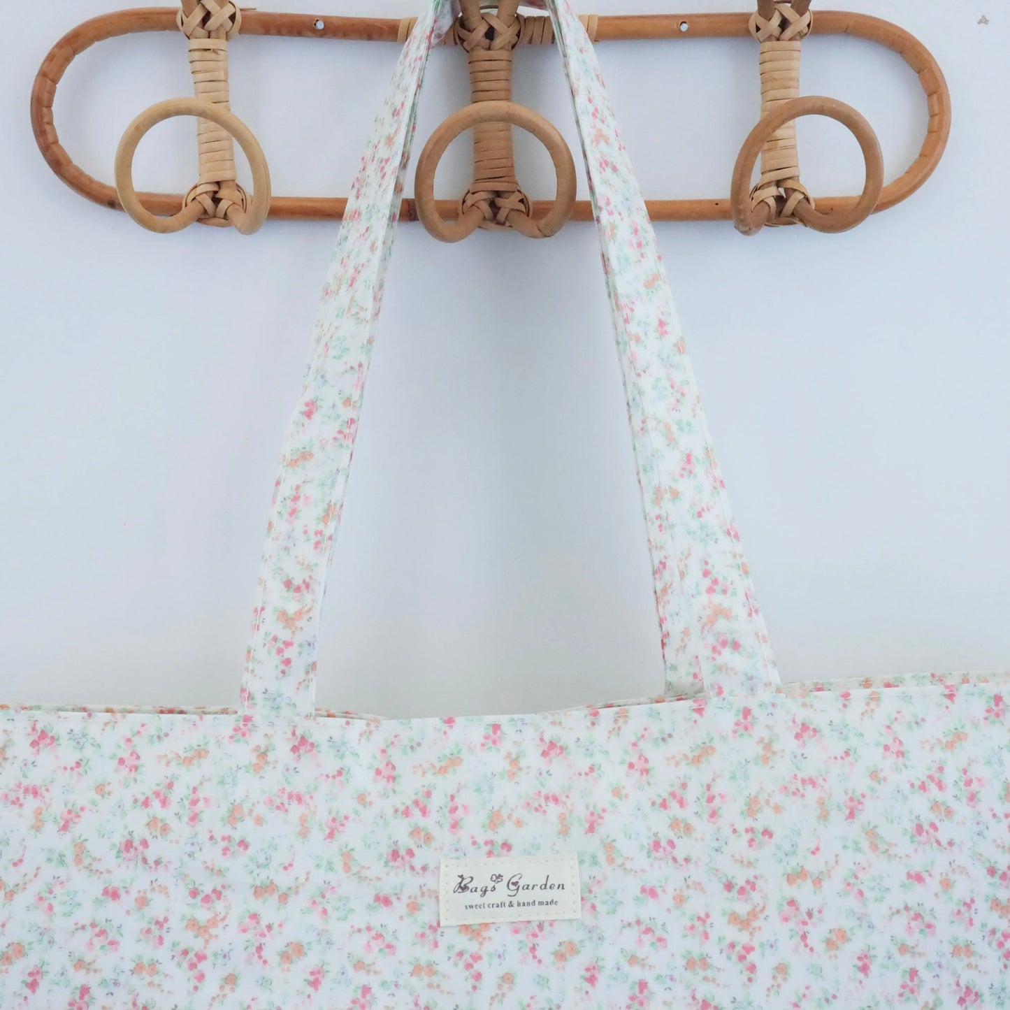 Bags Garden bolso de playa Bolso de Playa Impermeable con Bolsillos Floral Nata – Bags Garden Bags Garden