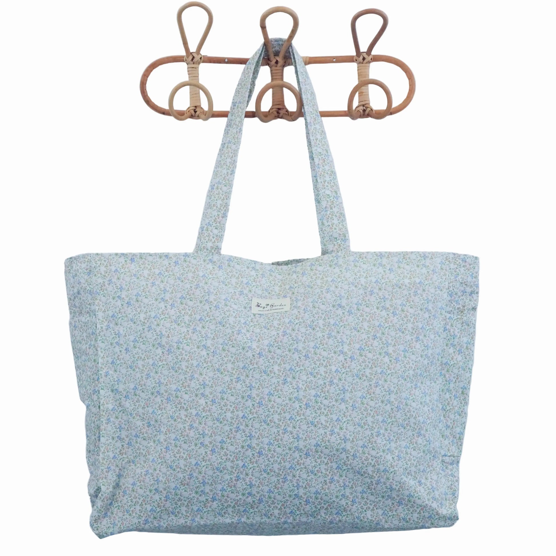 Bags Garden bolso de playa Bolso de Playa Impermeable con Bolsillos Floral Uva – Bags Garden Bags Garden