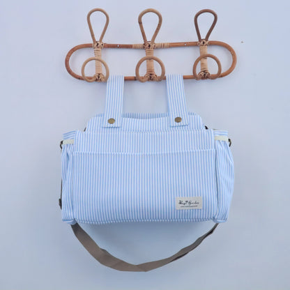 Bolso de carrito algodón Rayas Azul Bags Garden