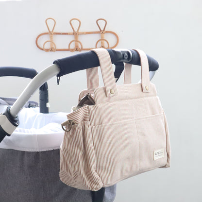 Bags Garden bolso de carrito Bolso de carrito algodón Rayas Beige Bags Garden Bags Garden