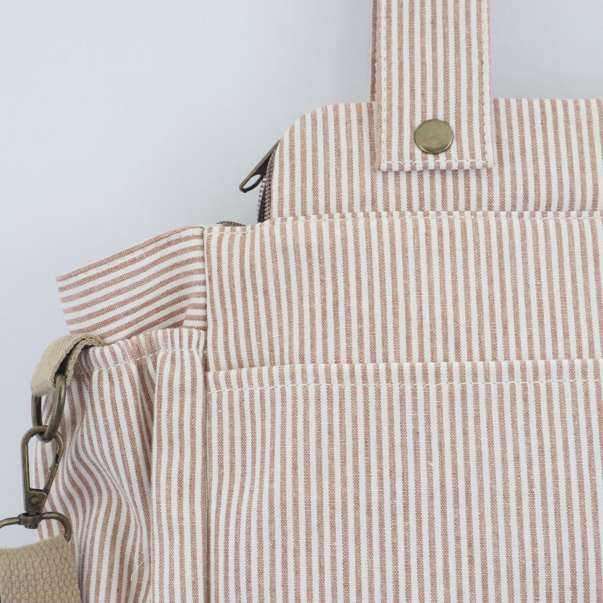 Bags Garden bolso de carrito Bolso de carrito algodón Rayas Beige Bags Garden Bags Garden