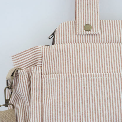 Bags Garden bolso de carrito Bolso de carrito algodón Rayas Beige Bags Garden Bags Garden