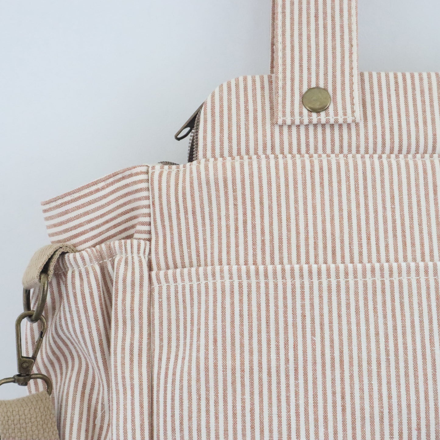 Bags Garden bolso de carrito Bolso de carrito algodón Rayas Beige Bags Garden Bags Garden