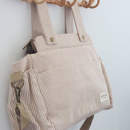 Bags Garden bolso de carrito Bolso de carrito algodón Rayas Beige Bags Garden Bags Garden
