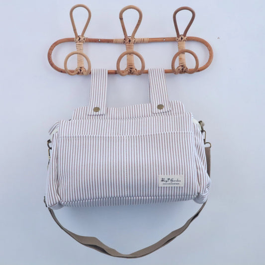 Bolso de carrito algodón Rayas Beige Bags Garden