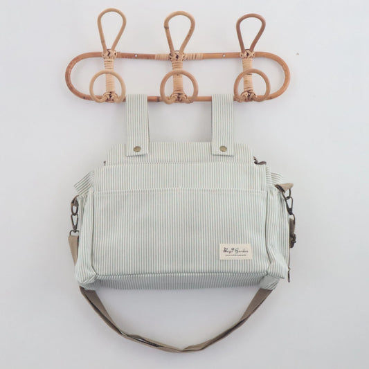Bags Garden bolso de carrito Bolso de carrito algodón Rayas Mint Bags Garden Bags Garden