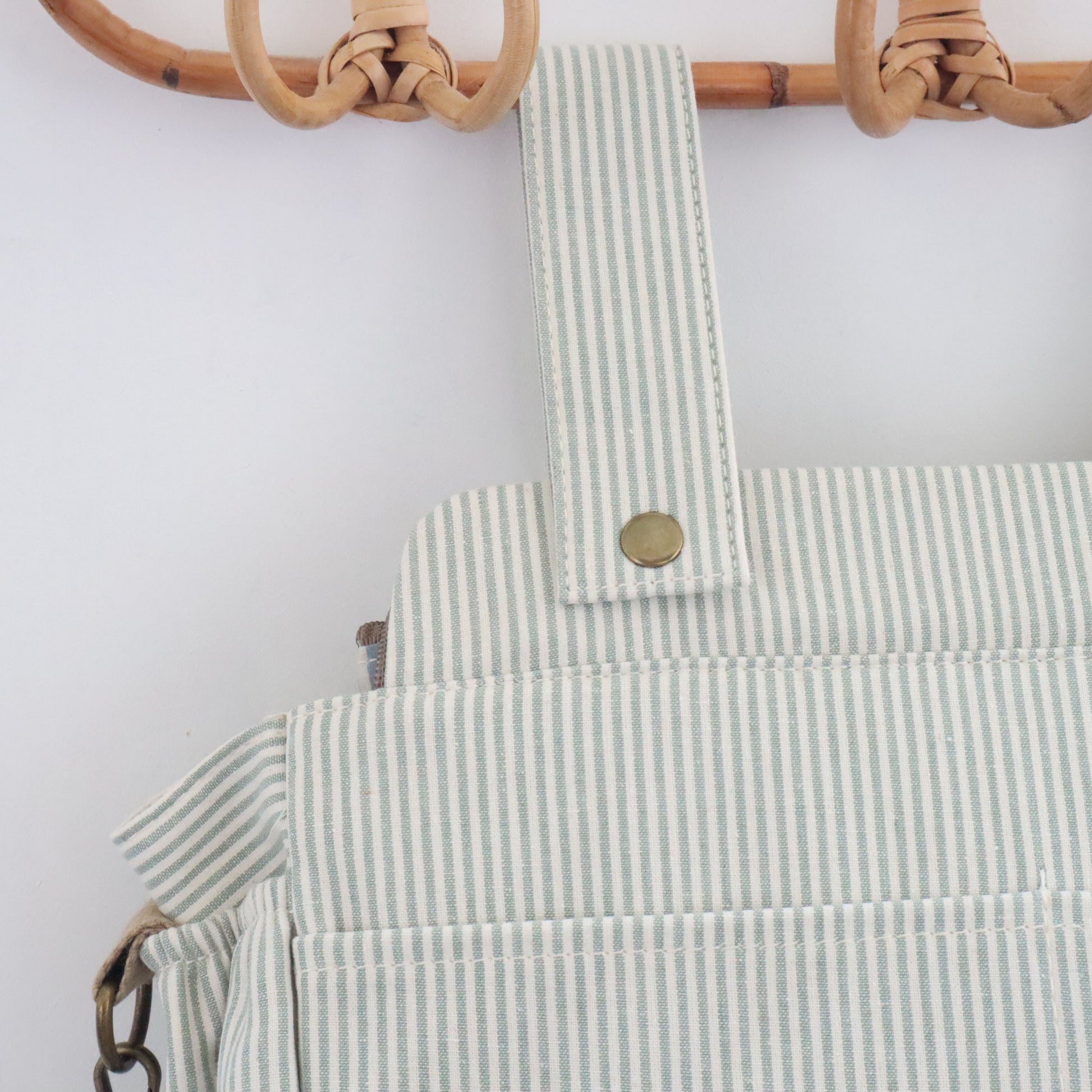 Bags Garden bolso de carrito Bolso de carrito algodón Rayas Mint Bags Garden Bags Garden