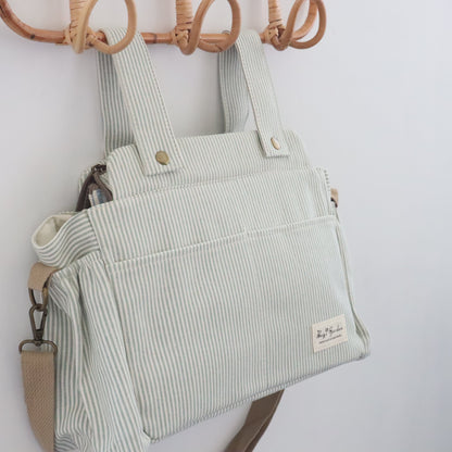 Bags Garden bolso de carrito Bolso de carrito algodón Rayas Mint Bags Garden Bags Garden