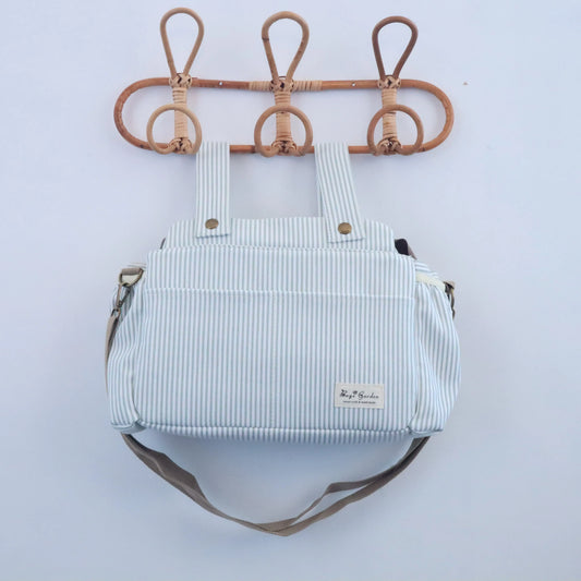 Bolso de carrito algodón Rayas Mint Bags Garden