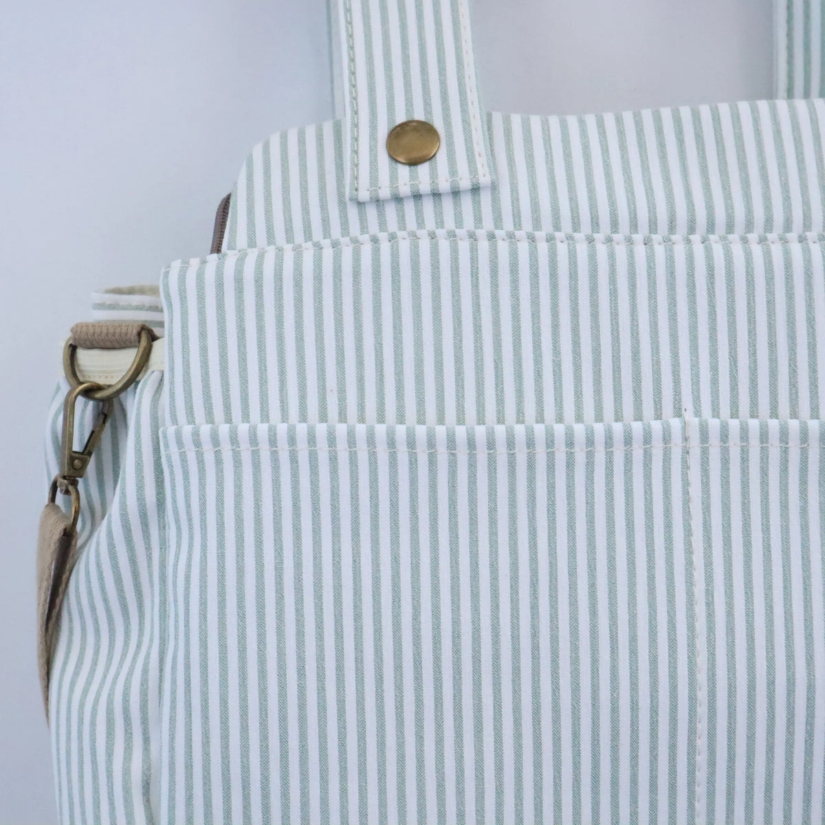Bolso de carrito algodón Rayas Mint Bags Garden