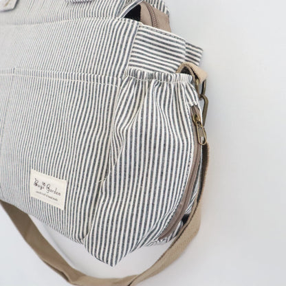 Bags Garden bolso de carrito Bolso de carrito algodón Rayas Negro Bags Garden Bags Garden