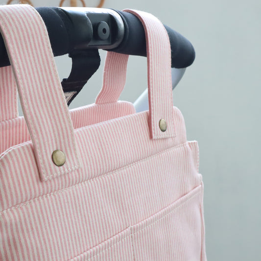 Bags Garden bolso de carrito Bolso de carrito algodón Rayas Rosa Bags Garden Bags Garden