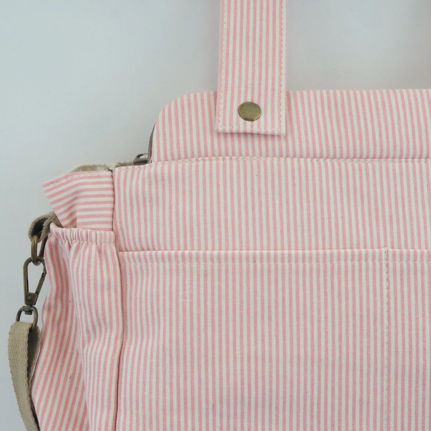 Bags Garden bolso de carrito Bolso de carrito algodón Rayas Rosa Bags Garden Bags Garden