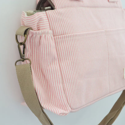 Bags Garden bolso de carrito Bolso de carrito algodón Rayas Rosa Bags Garden Bags Garden