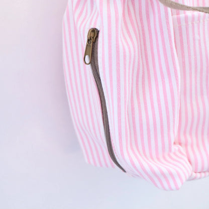Bolso de carrito algodón Rayas Rosa Bags Garden