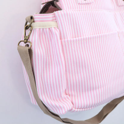 Bolso de carrito algodón Rayas Rosa Bags Garden