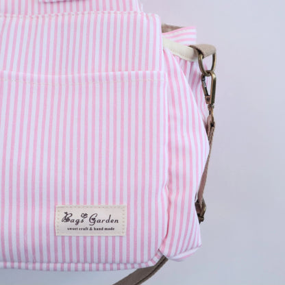 Bolso de carrito algodón Rayas Rosa Bags Garden