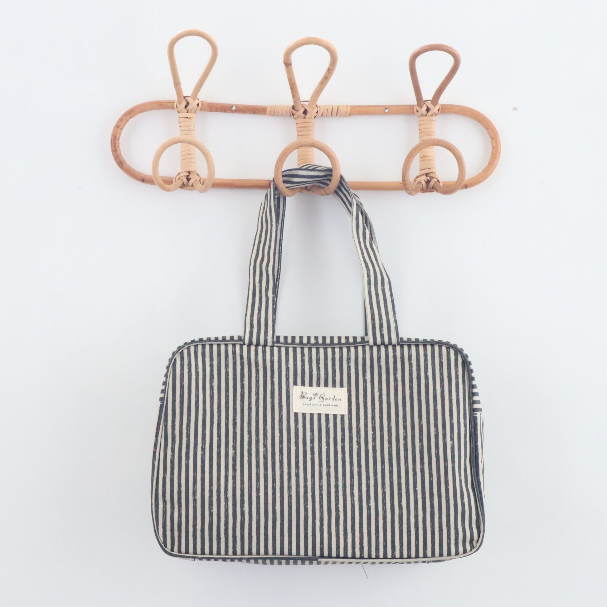 Bags Garden bolso de mano Bolso de mano waterproof Rayas Negro Bags Garden Bags Garden