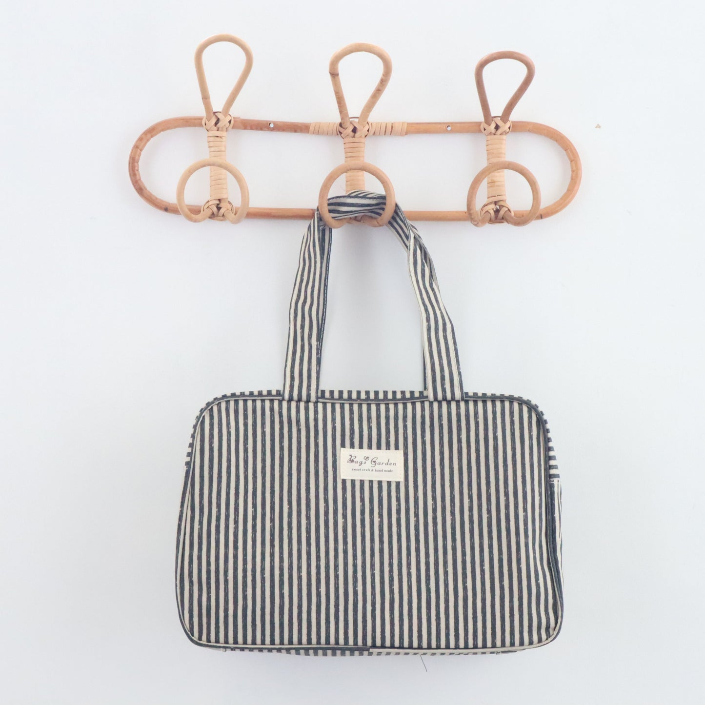 Bags Garden bolso de mano Bolso de mano waterproof Rayas Negro Bags Garden Bags Garden