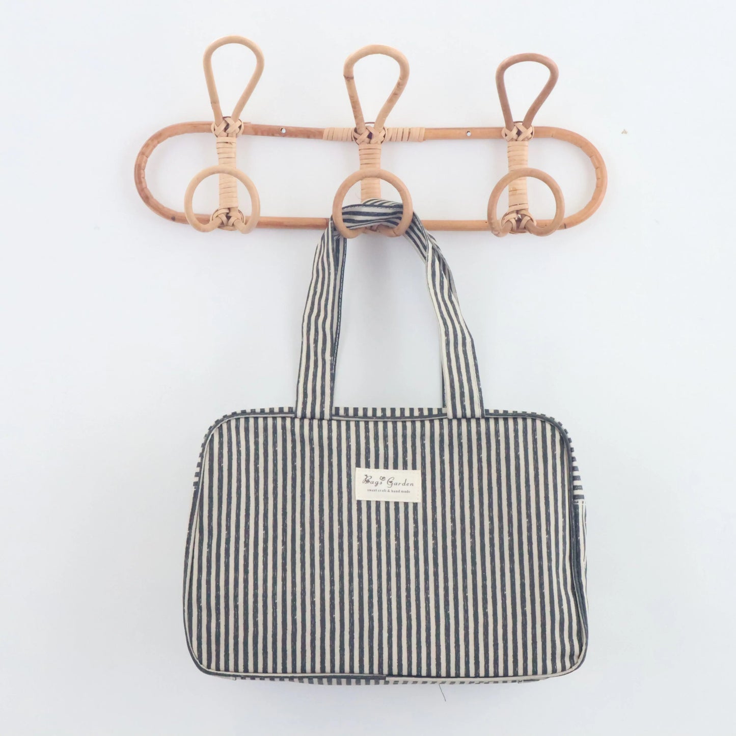 Bags Garden bolso de mano Bolso de mano waterproof Rayas Negro Bags Garden Bags Garden