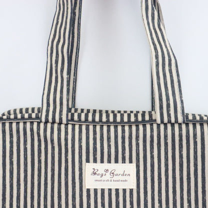 Bags Garden bolso de mano Bolso de mano waterproof Rayas Negro Bags Garden Bags Garden