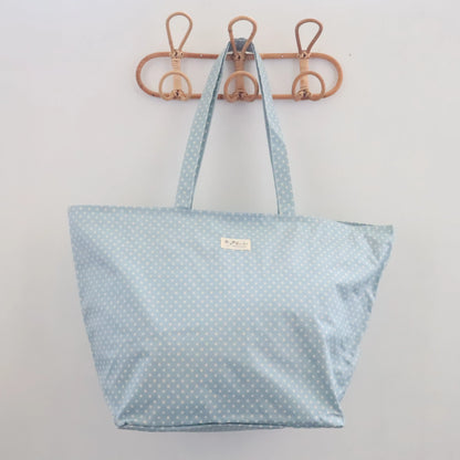 Bags Garden bolso de playa Bolso de playa base ancha waterproof Lunares Azulado Bags Garden Bags Garden