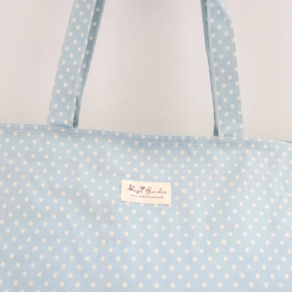 Bags Garden bolso de playa Bolso de playa base ancha waterproof Lunares Azulado Bags Garden Bags Garden