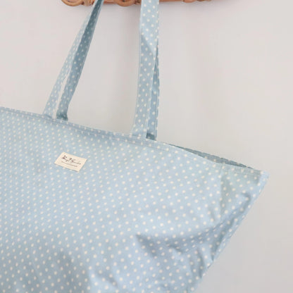 Bags Garden bolso de playa Bolso de playa base ancha waterproof Lunares Azulado Bags Garden Bags Garden