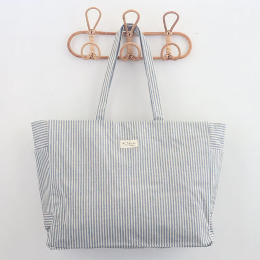 Bags Garden bolso de playa Bolso de playa bolsillos waterproof Rayas Azulado Bags Garden Bags Garden