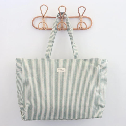Bags Garden bolso de playa Bolso de playa bolsillos waterproof Rayas Mint Bags Garden Bags Garden