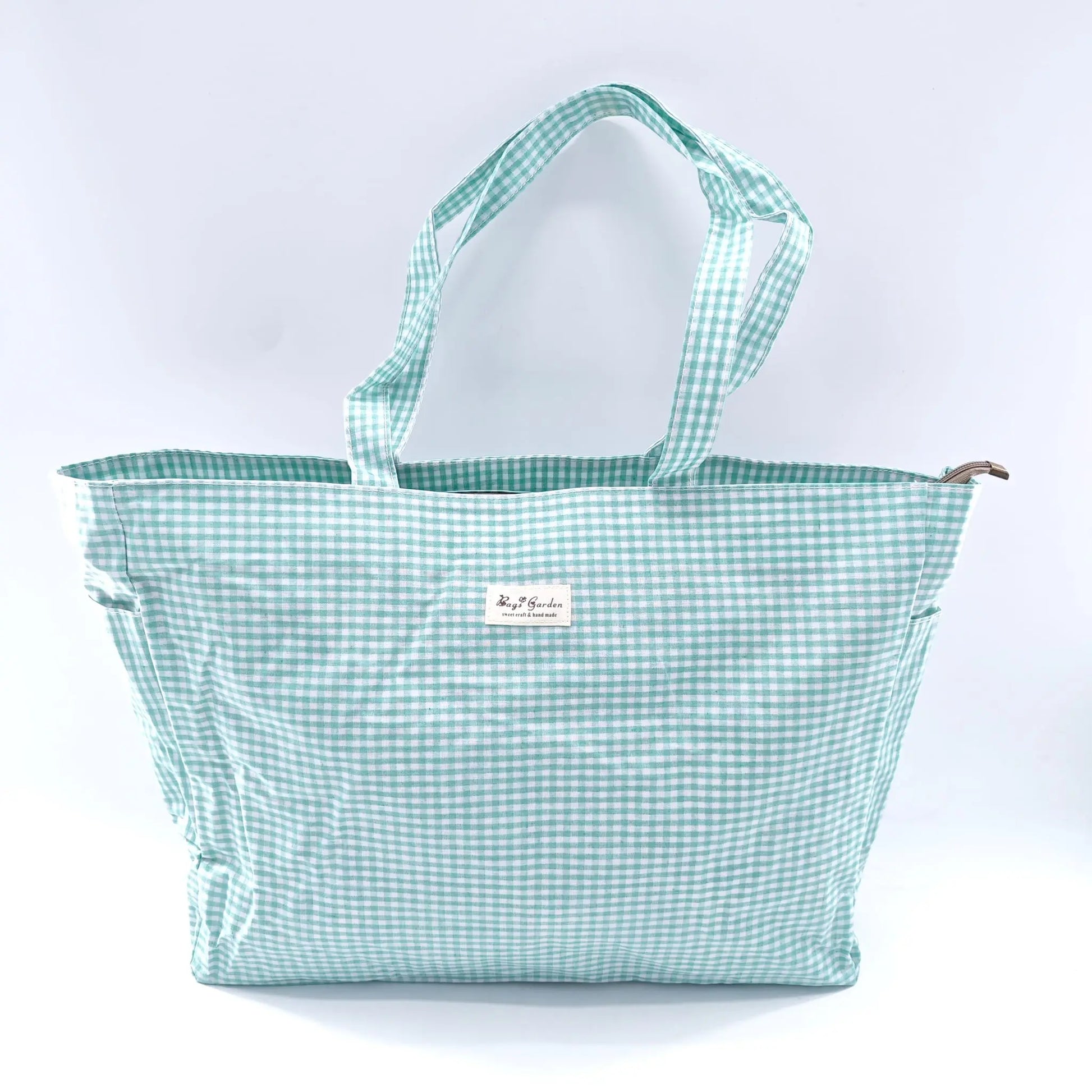 Bags Garden bolso de playa Bolso de playa bolsillos waterproof Vichy Mint Bags Garden Bags Garden