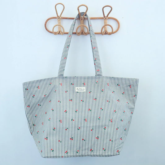 Bolso de playa impermeable cerezas gris Bags Garden