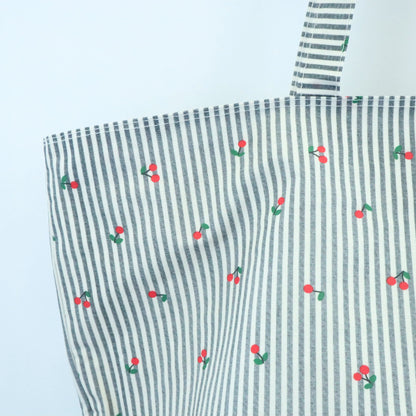 Bolso de playa impermeable Cerezas raya gris Bags Garden