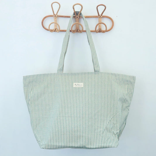 Bolso de playa impermeable Rayas Mint Bags Garden