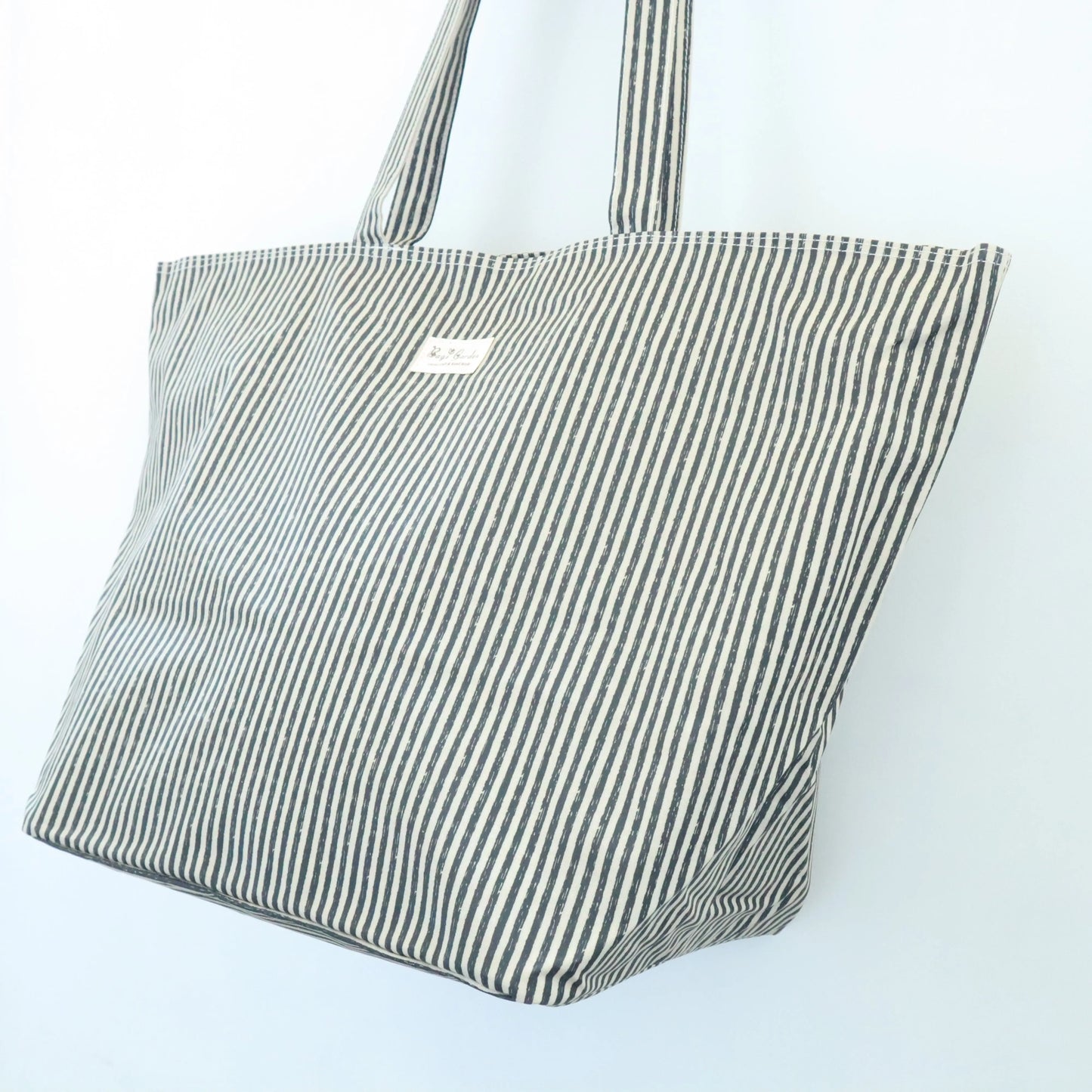 Bolso de playa impermeable Rayas Negro Bags Garden