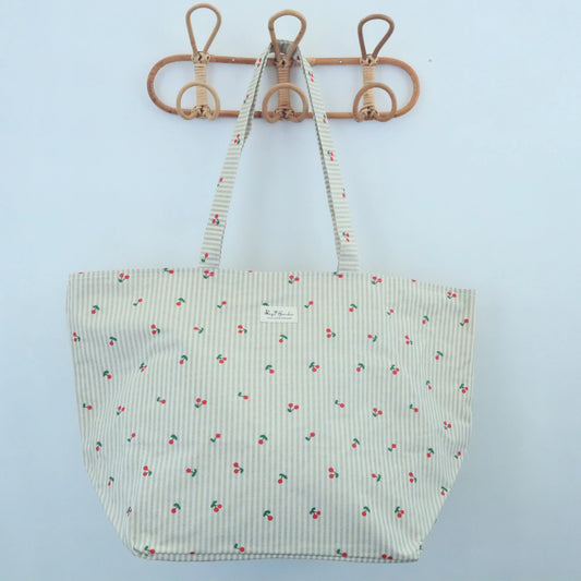 Bolso de playa impermeable cerezas beige Bags Garden