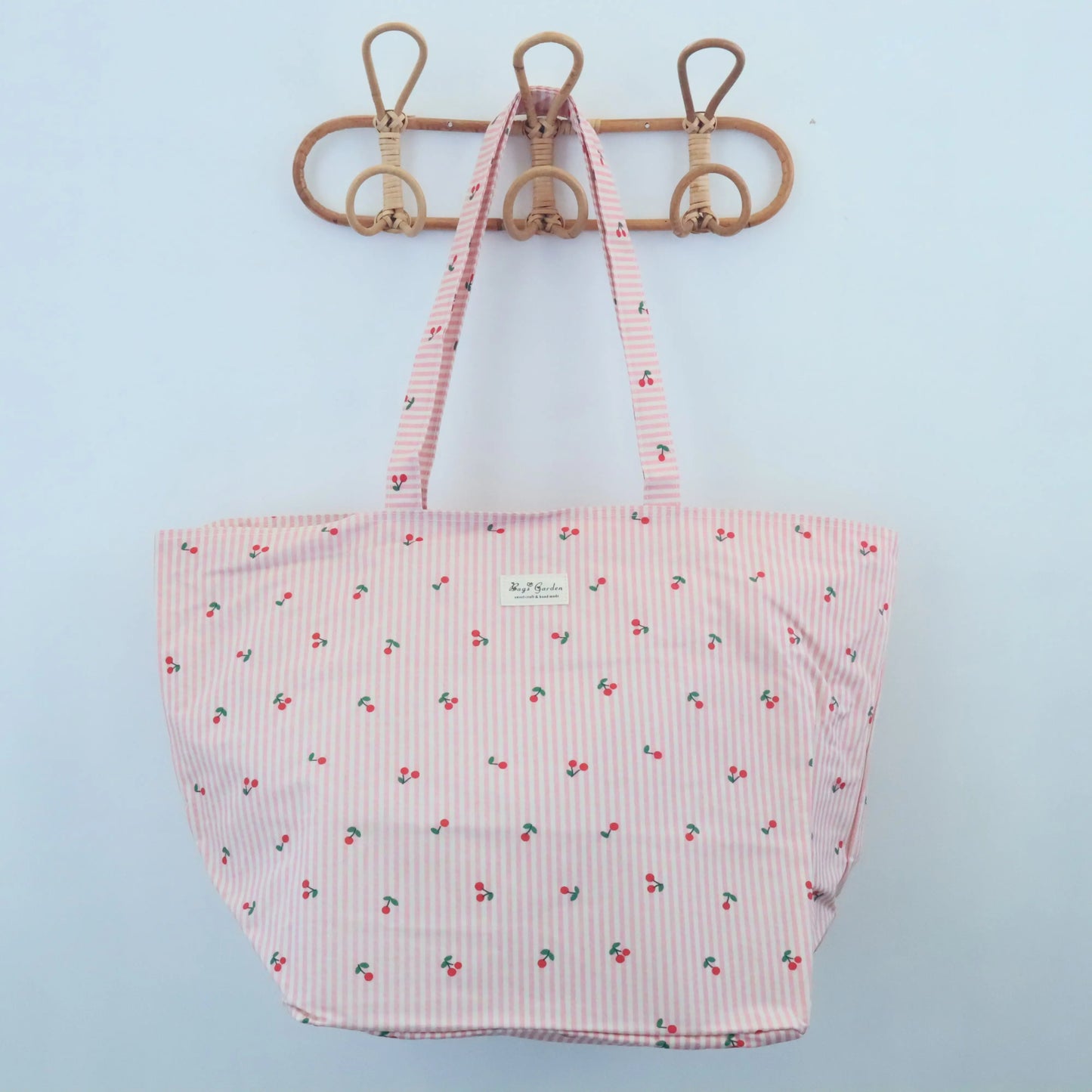 Bolso de playa impermeable cerezas rosa Bags Garden
