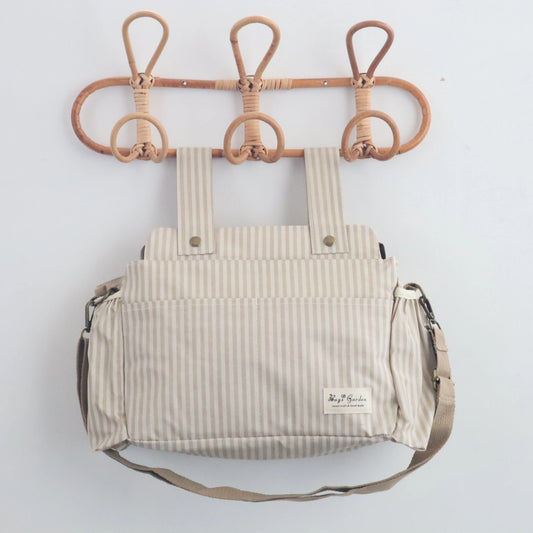 Bags Garden bolso de carrito Bolso organizador de carrito impermeable Rayas Beige Bags Garden Bags Garden