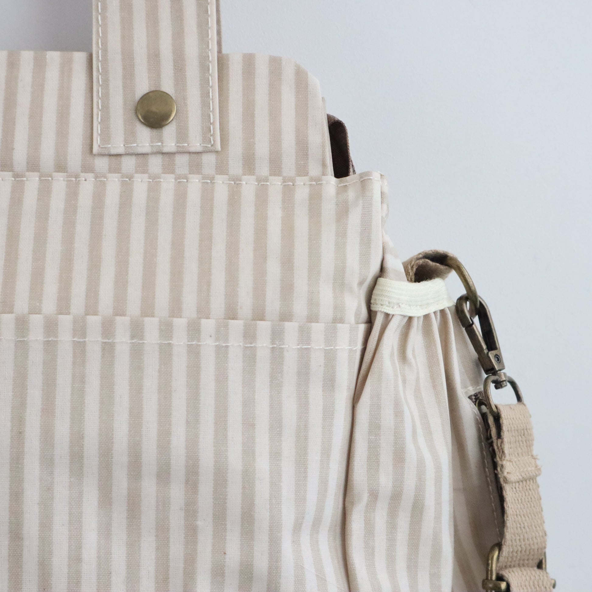 Bags Garden bolso de carrito Bolso organizador de carrito impermeable Rayas Beige Bags Garden Bags Garden