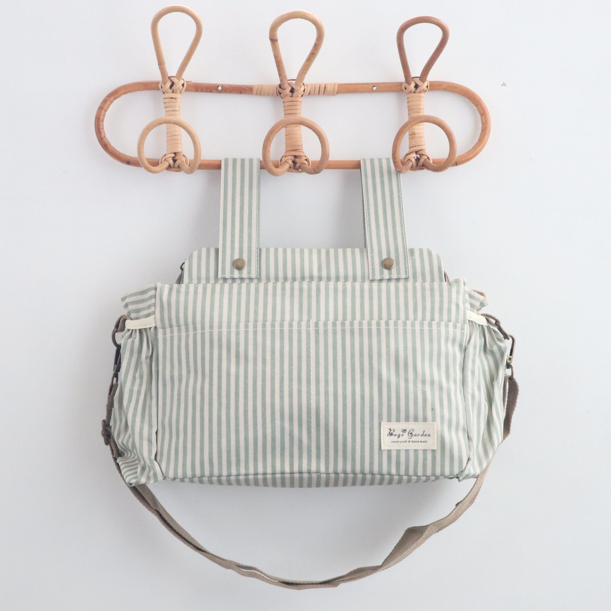 Bags Garden bolso de carrito Bolso organizador de carrito impermeable Rayas Mint Bags Garden Bags Garden