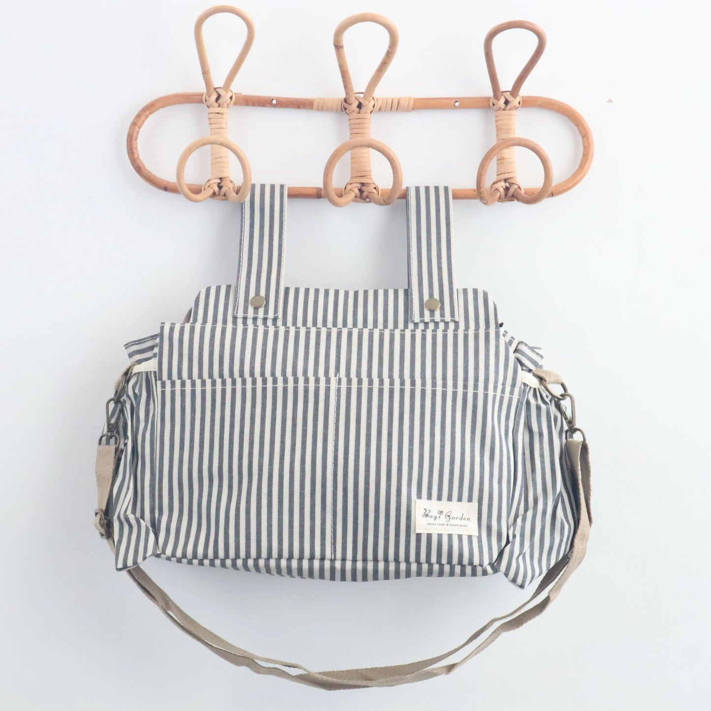 Bags Garden bolso de carrito Bolso organizador de carrito impermeable Rayas Negro Bags Garden Bags Garden