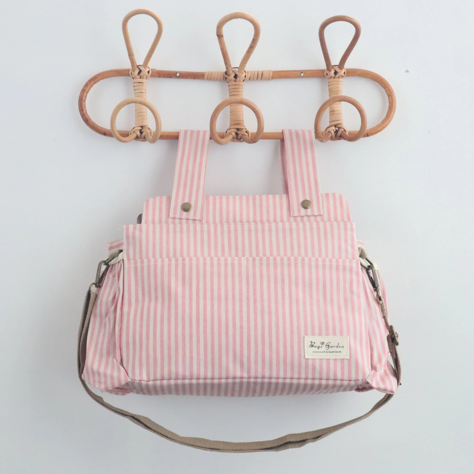 Bags Garden bolso de carrito Bolso organizador de carrito impermeable Rayas Rosa Bags Garden Bags Garden