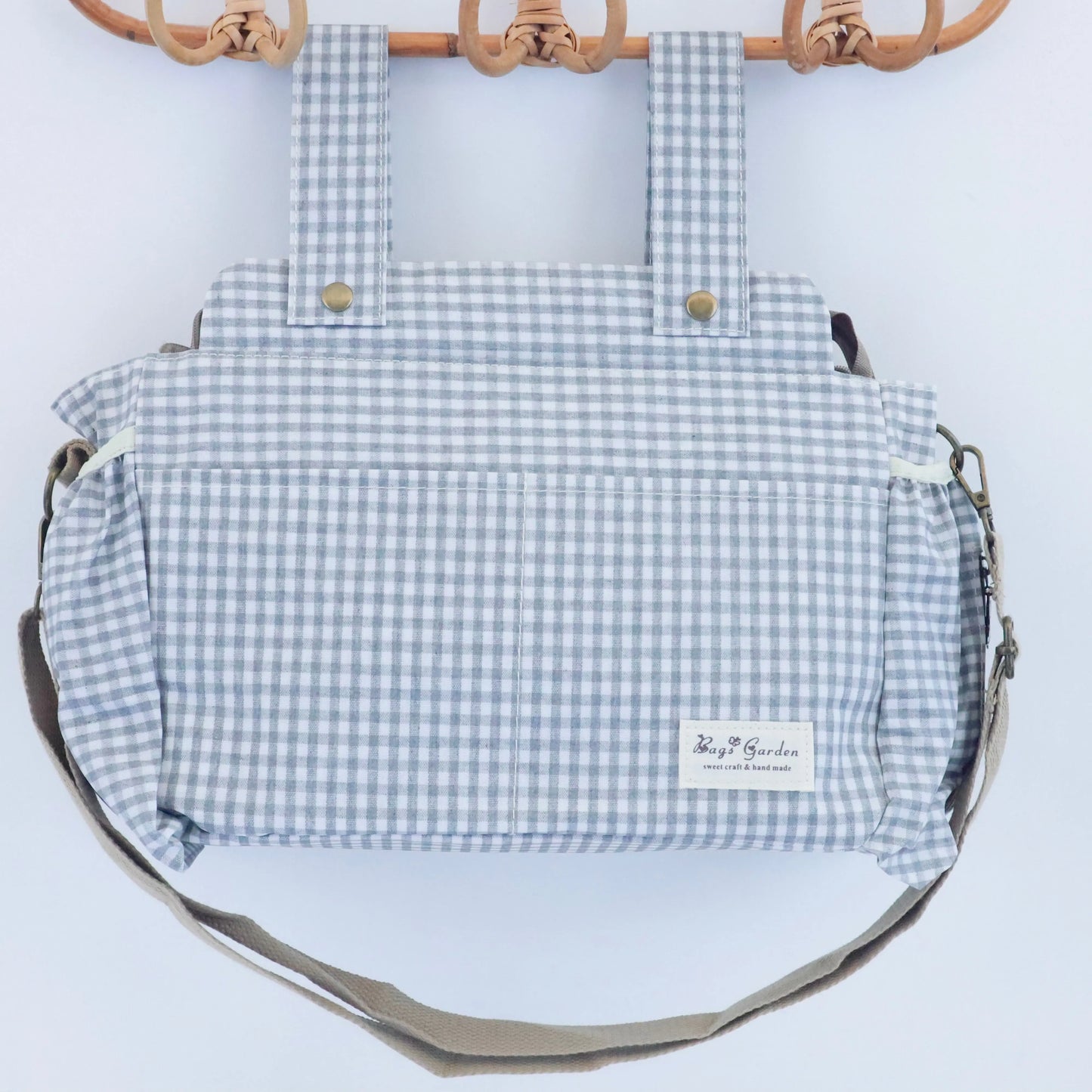 Bags Garden bolso de carrito Bolso organizador de carrito impermeable Vichy Gris Bags Garden Bags Garden