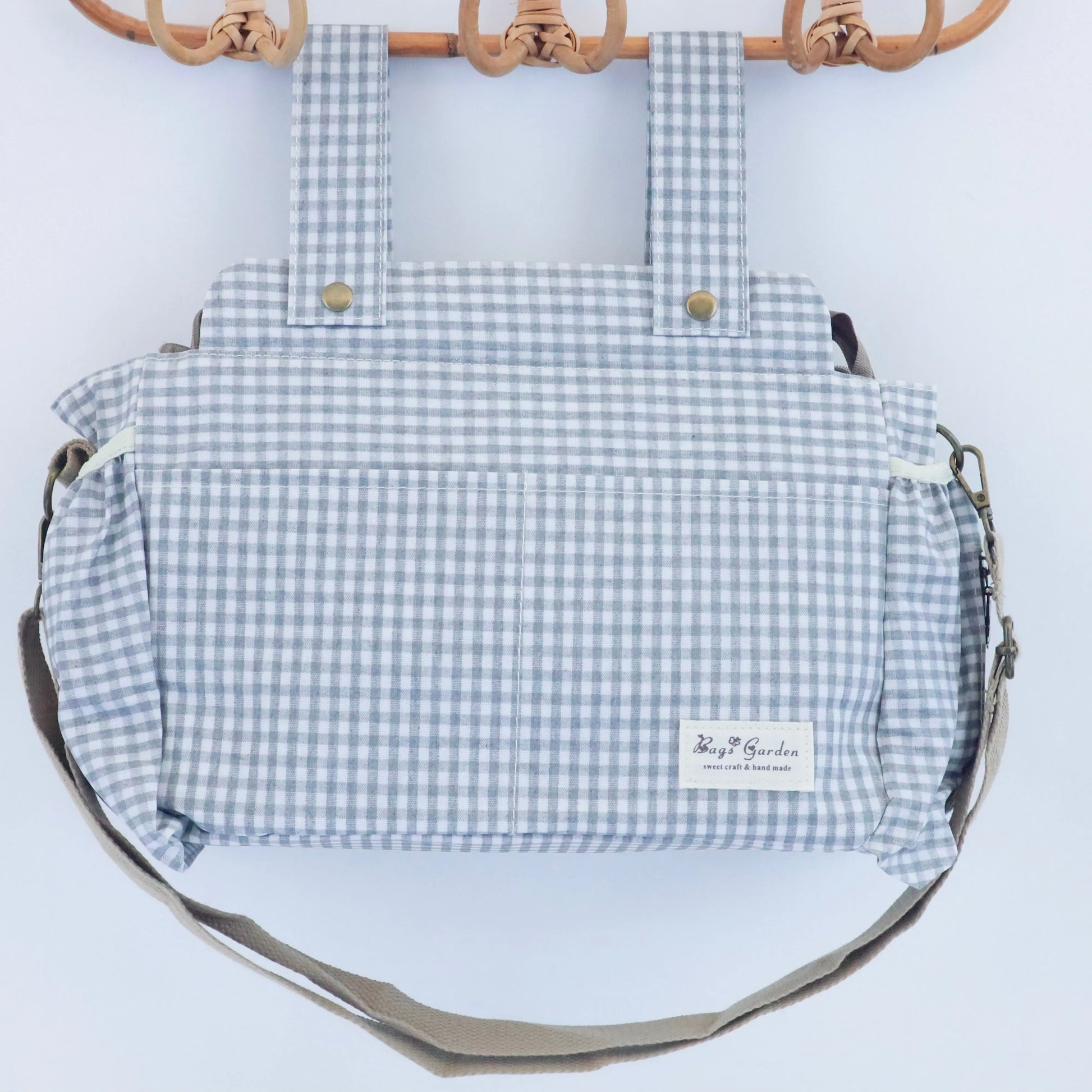 Bags Garden bolso de carrito Bolso organizador de carrito impermeable Vichy Gris Bags Garden Bags Garden