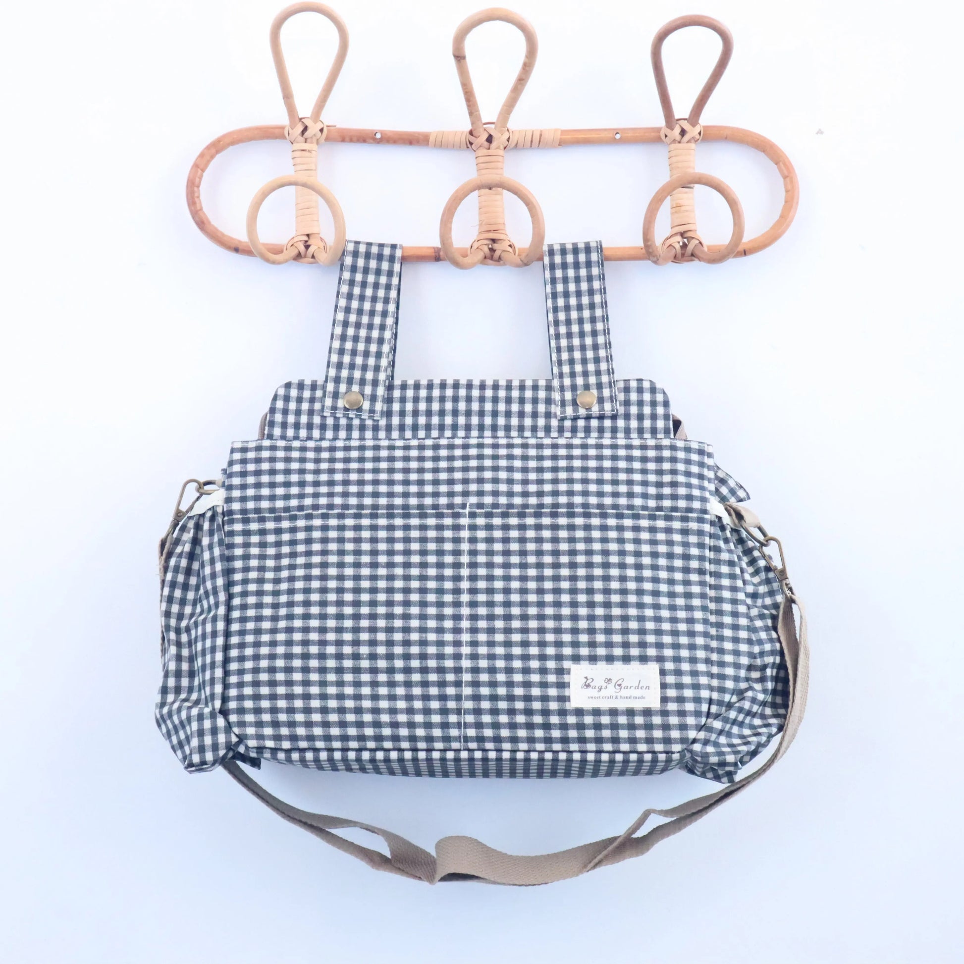 Bags Garden bolso de carrito Bolso organizador de carrito impermeable Vichy Negro Bags Garden Bags Garden