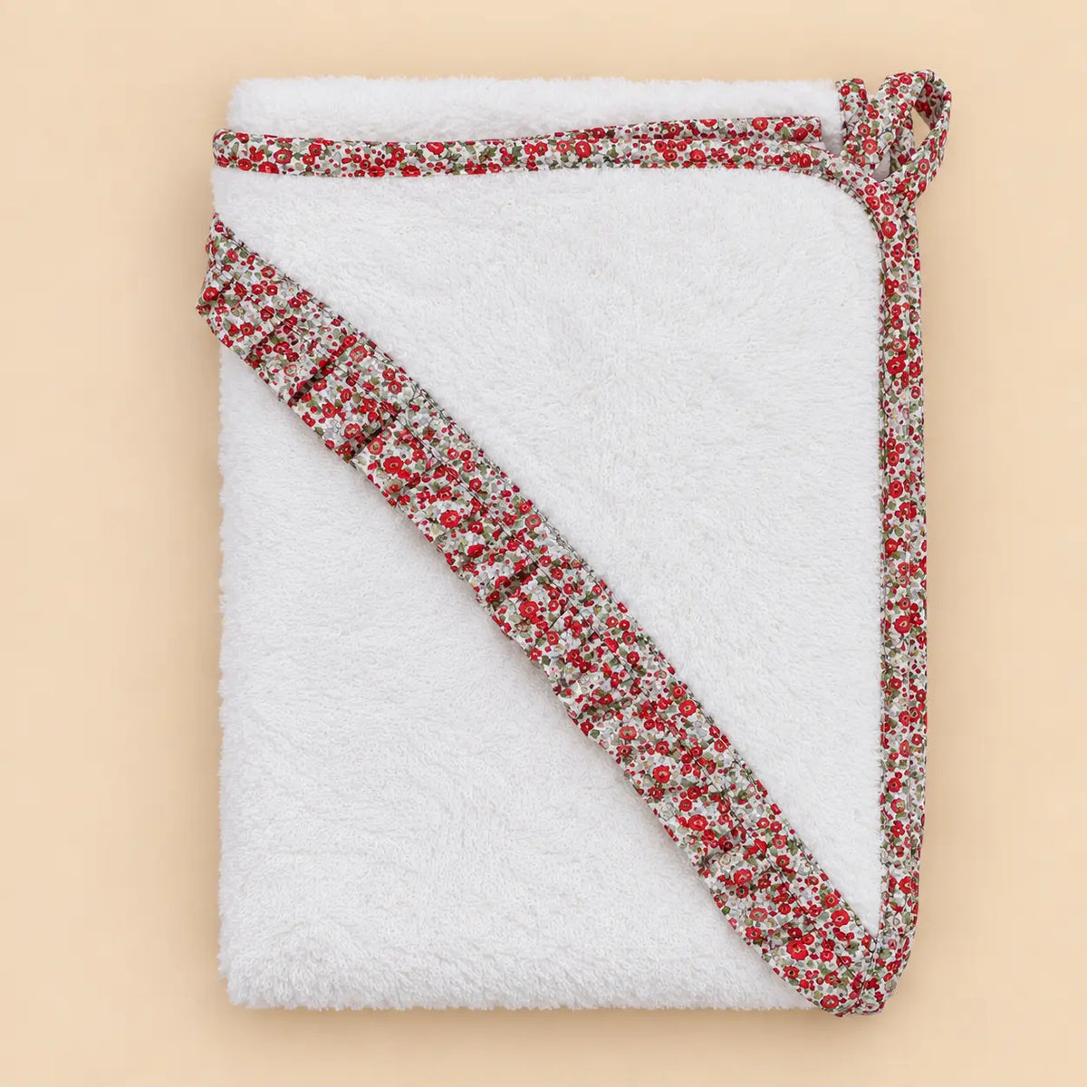 Capa de baño con volante Londres rojo | BAPUM