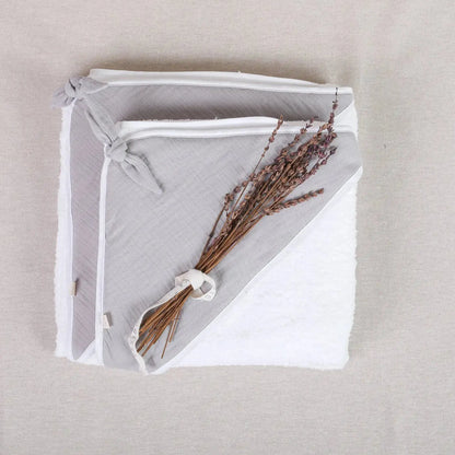 TOALLA CAPA DE BAÑO CON GASA GRIS Lavandiska