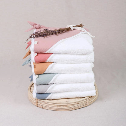 TOALLA CAPA DE BAÑO CON GASA GRIS Lavandiska