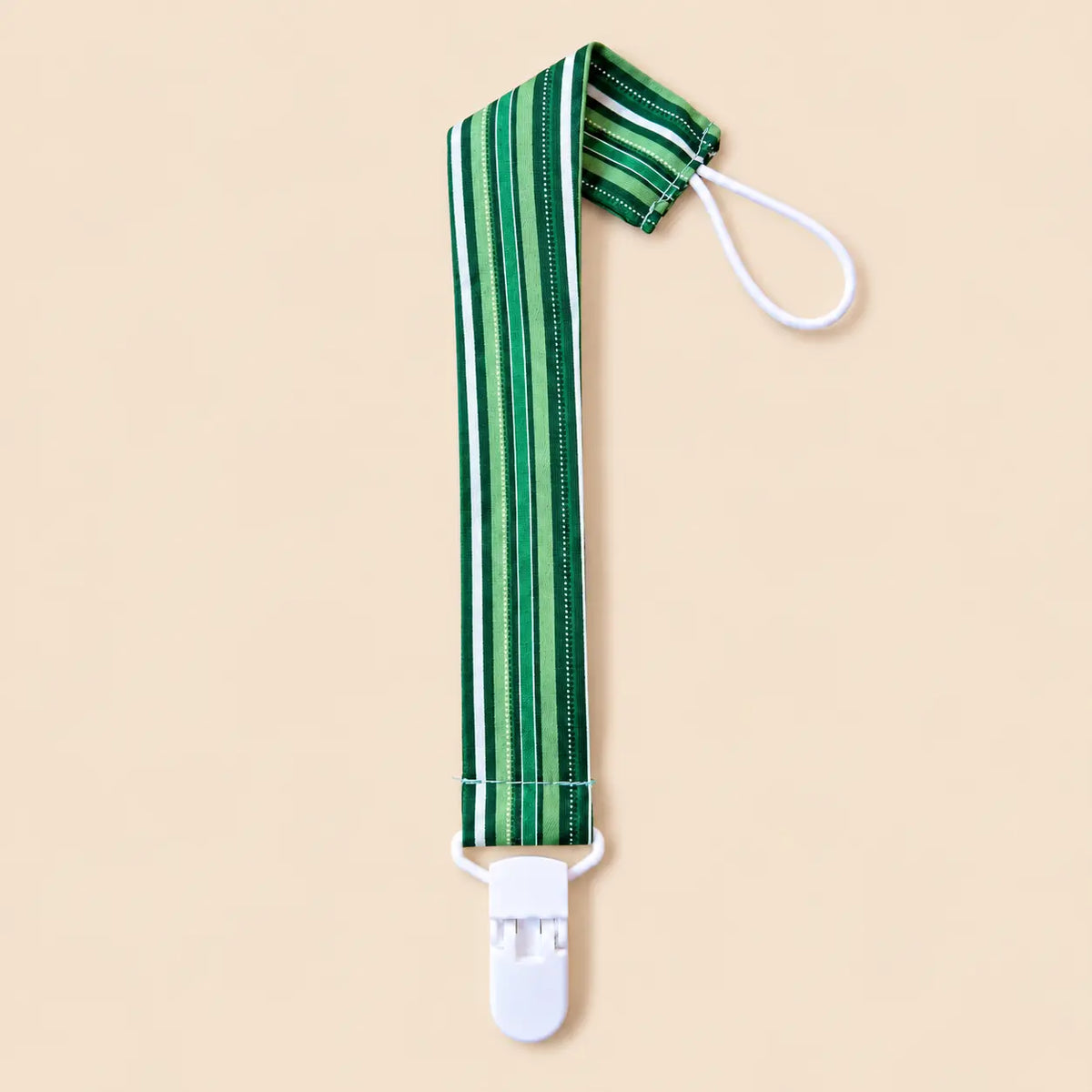 Chupetero de tela con pinza Nantes verde | BAPUM